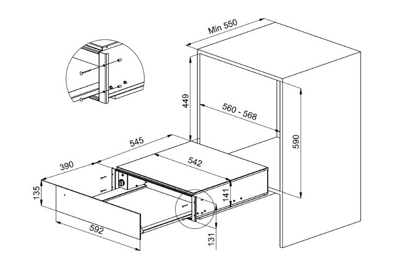 Шкаф для подогрева посуды De Dietrich DWD7400W - изображение 2